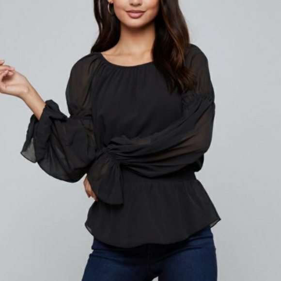 bebe Tops - Bebe Poet Blouse fully lined.